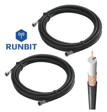 Коаксиальный кабель RunBit 3D-FB для 3G 4G антенн с низким затуханием сигнала ( премиум аналог RG58)