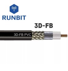 Коаксиальный кабель RunBit 3D-FB для 3G 4G антенн с низким затуханием сигнала ( премиум аналог RG58)