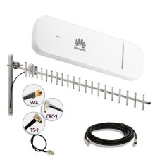 Комплект 4G Інтернет у село Huawei E3372 + антена 17 дБ + кабель 20м + перехідник