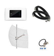 4G комплект для села WiFi роутер ZTE MF920U с антенной Kroks 2x15 дБ и кабелем
