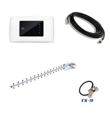 4G комплект для села WiFi роутер ZTE MF920U с антенной Рапира-1 20 Дб и кабелем