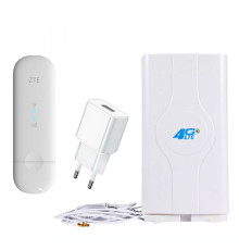 Модем ZTE MF79u 4G з блоком живлення та кімнатною антенною MIMO 