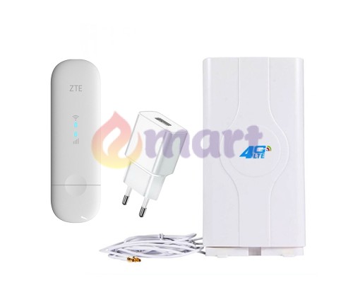 Модем ZTE MF79u 4G з блоком живлення та кімнатною антенною MIMO Модем ZTE MF79u 4G з блоком живлення та кімнатною антенною MIMO