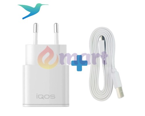 Комплект зарядка IQOS + microusb кабель, 1м для зарядки IQOS 2.4 Plus и IQOS LiL SOLID Комплект зарядка IQOS + microusb кабель, 1м для зарядки IQOS 2.4 Plus и IQOS LiL SOLID