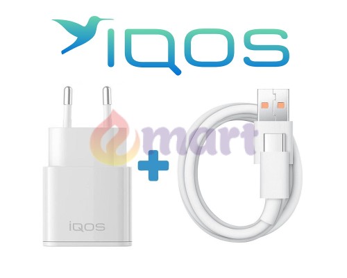 Комплект зарядка IQOS + USB Type-C кабель, 1м для зарядки IQOS 3.0, 3 DUO, Multi