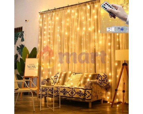 Гірлянда штора світлодіодна Роса 3x2м завіси LEDLight 200 колір Gold Гірлянда штора світлодіодна Роса 3x2м завіси LEDLight 200 колір Gold