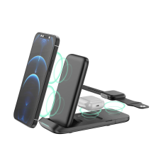 Беспроводная зарядка док-станция HS-297 для  Apple iPhone/iWatch/Airpods 