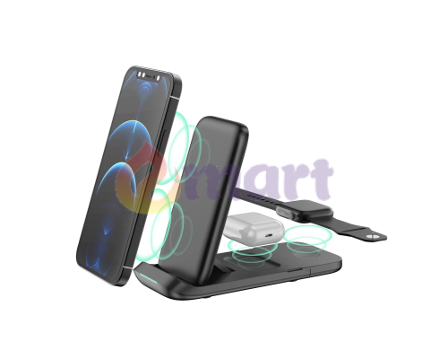 Беспроводная зарядка док-станция HS-297 для  Apple iPhone/iWatch/Airpods 