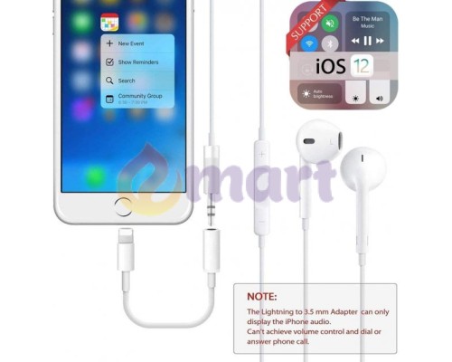 Адаптер Lightning - 3.5 mm перехідник для iPhone AUX PAVLYSH PA-14 Адаптер Lightning - 3.5 mm перехідник для iPhone AUX PAVLYSH PA-14