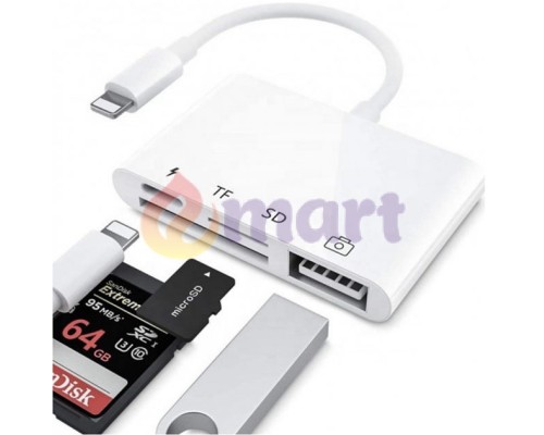 Перехідник для iPhone на USB и SD/TF Card Reade PAVLYSH (PA-42) Перехідник для iPhone на USB и SD/TF Card Reade PAVLYSH (PA-42)