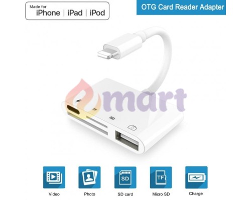 Перехідник для iPhone на USB и SD/TF Card Reade PAVLYSH (PA-42) Перехідник для iPhone на USB и SD/TF Card Reade PAVLYSH (PA-42)