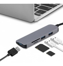USB хаб на 3 USB 3.0 SD TF Card Reader перехідник для MacBook PAVLYSH P-2 