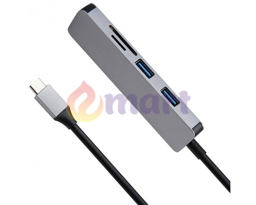 USB хаб на 3 USB 3.0 SD TF Card Reader перехідник для MacBook PAVLYSH P-2 