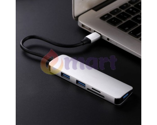 USB хаб на 3 USB 3.0 SD TF Card Reader перехідник для MacBook PAVLYSH P-2 