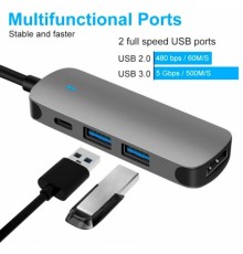 USB хаб Type C (USB-C ) HDMI- 2 USB 3.0 PAVLYSH 5