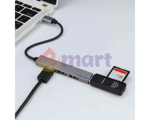 USB хаб 3.0 для MacBook USB HUB to 4-Port USB-A 2.0 перехідник для ноутбука USB-C - Hub Aluminium PAVLYSH (PH-55) USB хаб 3.0 для MacBook USB HUB to 4-Port USB-A 2.0 перехідник для ноутбука USB-C - Hub Aluminium PAVLYSH (PH-55)