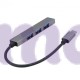 USB хаб 3.0 для MacBook USB HUB to 4-Port USB-A 2.0 перехідник для ноутбука USB-C - Hub Aluminium PAVLYSH (PH-55)