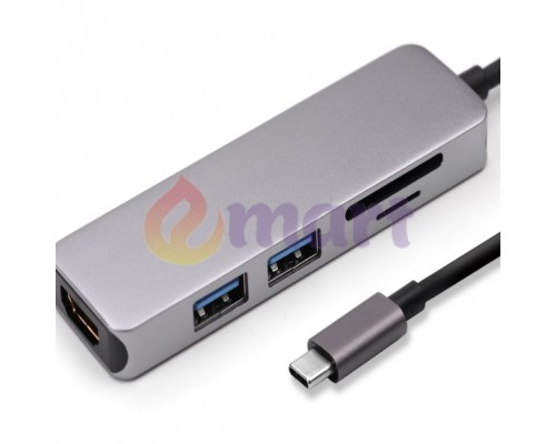 USB хаб на HDMI 2 USB 3.0 SD TF Card Reader перехідник для MacBook адаптер для Apple Type-C на HDMI 2 USB 3.0 PAVLYSH H2 USB хаб на HDMI 2 USB 3.0 SD TF Card Reader перехідник для MacBook адаптер для Apple Type-C на HDMI 2 USB 3.0 PAVLYSH H2