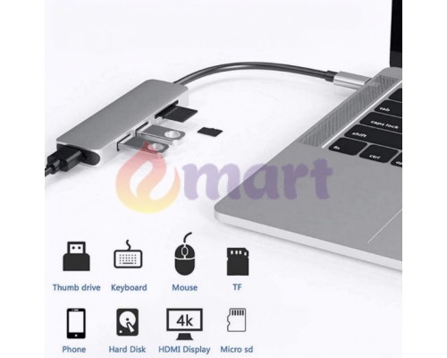 USB хаб на HDMI 2 USB 3.0 SD TF Card Reader перехідник для MacBook адаптер для Apple Type-C на HDMI 2 USB 3.0 PAVLYSH H2 USB хаб на HDMI 2 USB 3.0 SD TF Card Reader перехідник для MacBook адаптер для Apple Type-C на HDMI 2 USB 3.0 PAVLYSH H2