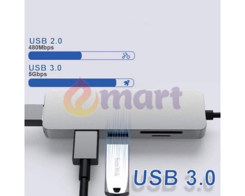 USB хаб на HDMI 2 USB 3.0 SD TF Card Reader перехідник для MacBook адаптер для Apple Type-C на HDMI 2 USB 3.0 PAVLYSH H2 USB хаб на HDMI 2 USB 3.0 SD TF Card Reader перехідник для MacBook адаптер для Apple Type-C на HDMI 2 USB 3.0 PAVLYSH H2