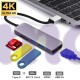 USB хаб на HDMI 2 USB 3.0 SD TF Card Reader перехідник для MacBook адаптер для Apple Type-C на HDMI 2 USB 3.0 PAVLYSH H2