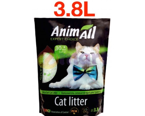 Наповнювач для котів силикагелевий AnimAll Green Petal 3.8 Л Наповнювач для котів силикагелевий AnimAll Green Petal 3.8 Л