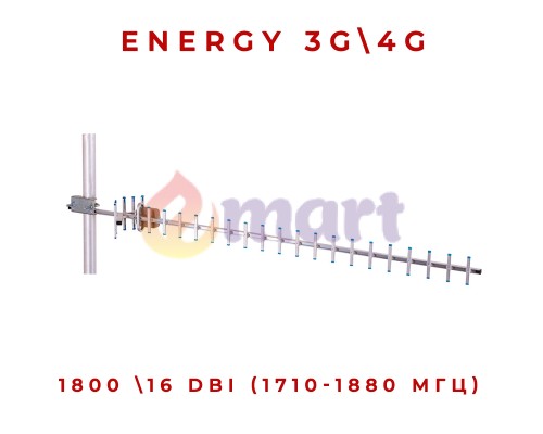 3G/4G Спрямована антена Energy 16 dBi (1710-1880 МГц) 3G/4G Спрямована антена Energy 16 dBi (1710-1880 МГц)