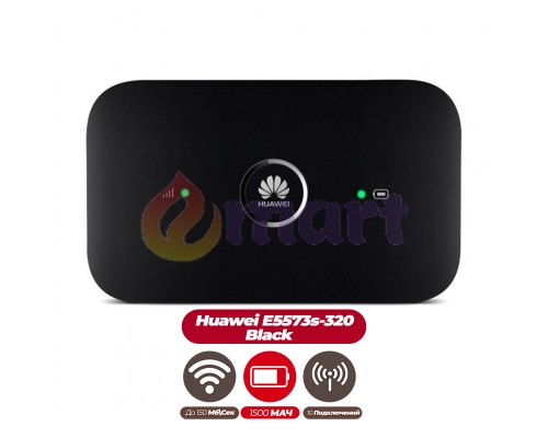 3G/4G мобильный WiFi роутер Huawei E5573s-320 Black 3G/4G мобильный WiFi роутер Huawei E5573s-320 Black