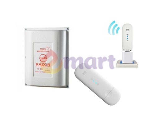 4G комплект WiFi роутер ZTE MF79u з антеною Razor 15 Дб 4G комплект WiFi роутер ZTE MF79u з антеною Razor 15 Дб