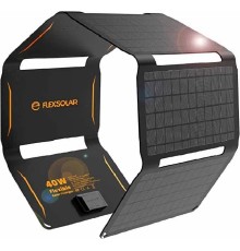 Сонячна панель портативна складна FlexSolar 40W із швидкою зарядкою QC3.0/PD3.0 захист від води (IP67)