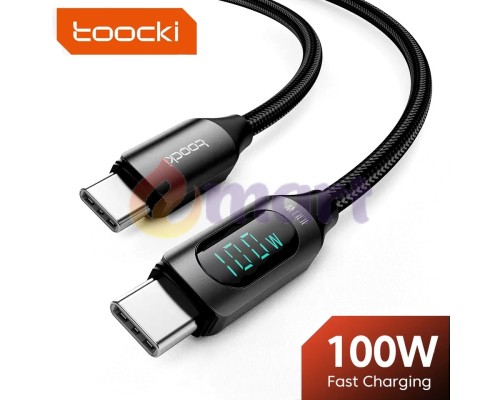 Кабель Toocki Type-C PD 100w Fast Charge (з дисплеєм) Black, 1 метр Кабель Toocki Type-C PD 100w Fast Charge (з дисплеєм) Black, 1 метр