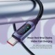Кабель Toocki Type-C PD 100w Fast Charge (з дисплеєм) Black, 1 метр