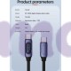 Кабель Toocki Type-C PD 100w Fast Charge (з дисплеєм) Black, 1 метр