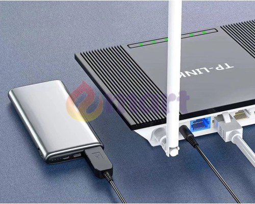 Кабель живлення для роутера від повербанка USB DC 2.1x5.5мм (DC 5521) 12V 3A з тригером, 1м Кабель живлення для роутера від повербанка USB DC 2.1x5.5мм (DC 5521) 12V 3A з тригером, 1м