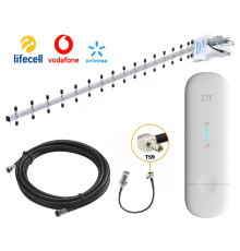 Готовий комплект WiFi 3G/4G мобільний інтернет модем з Wifi ZTE MF79U + 3G/4G антена Rapira-1 20 дБ + кабель + перехідник