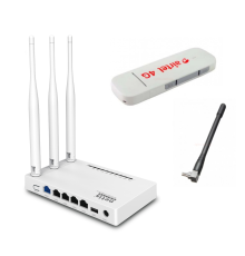 Комплект для мобільного інтернету Netis MW5230 + Huawei E3372 + 3 dBi
