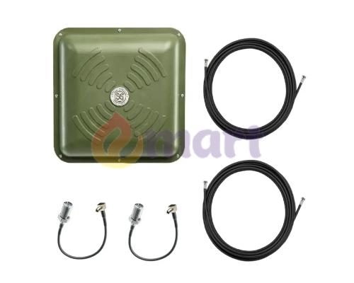 Панельная MIMO антенна Energy Olive 2×15 dBi (1700–2700 МГц) + 2 кабеля по 10 м + переходники