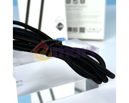 Кабель для заряджання IPhone WUW X177 Lightning to USB Black міцний кабель для IPhone 1м