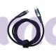 Кабель для швидкого заряджання Toocki Type-C Power Delivery Fast Charge PD, QC3.0 100w з дисплеєм Black, 1 метр