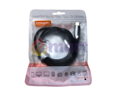 Кабель для швидкого заряджання Toocki Type-C Power Delivery Fast Charge PD, QC3.0 100w з дисплеєм Black, 1 метр