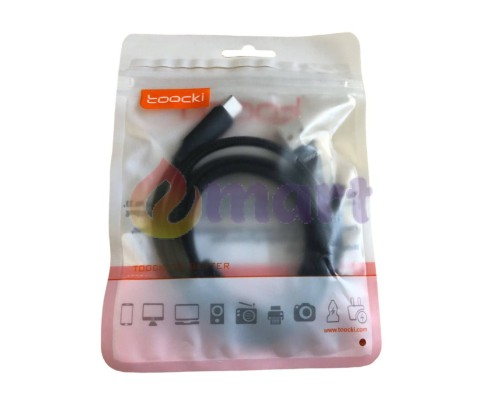Кабель для швидкого заряджання Toocki Type-C to USB 6A з дисплеєм Black, 1метр