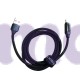 Кабель для швидкого заряджання Toocki Type-C to USB 6A з дисплеєм Black, 1метр