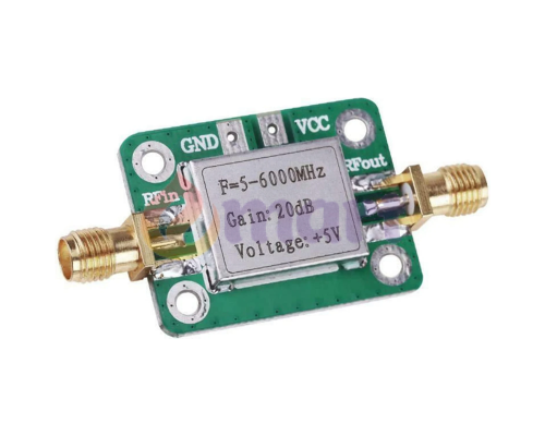 Широкосмуговий 5-6000MHz малошумний радіочастотний підсилювач 20dB, підсилювач сигналу RF SMA-SMA, 5v Широкосмуговий 5-6000MHz малошумний радіочастотний підсилювач 20dB, підсилювач сигналу RF SMA-SMA, 5v