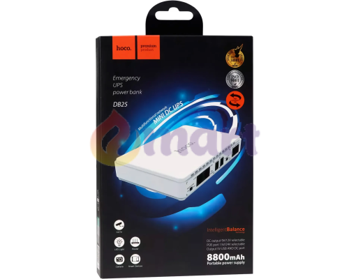 Джерело безперебійного живлення для роутера Hoco DB25 Smart Mini UPS 5V/9V/12V 8800 mAh