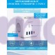 Трійник мережевий Фільтр 7в1 LENCENT із зарядкою 3 розетки 220V/3xUSB/1xTYPE-C