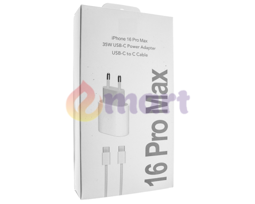 Мережевий зарядний пристрій 35W USB-C Power Adapter USB-C to Cable 1m White (MHJE3ZM) Мережевий зарядний пристрій 35W USB-C Power Adapter USB-C to Cable 1m White (MHJE3ZM)