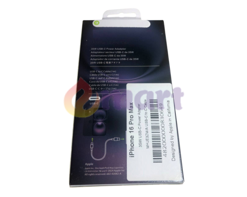 Сетевое зарядное устройство 35W USB-C Power Adapter USB-C to С Cable 1m Black (MHJE3ZM) Сетевое зарядное устройство 35W USB-C Power Adapter USB-C to С Cable 1m Black (MHJE3ZM)