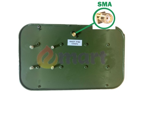 Патч антенна 5.8 ГГц RHCP 17 Дб SMA для видеоканала FPV 