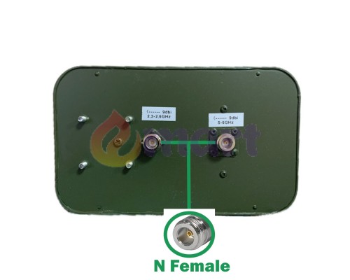 Патч антена для FPV дронів 2.4 + 5.8ГГц 9Дб N (female) Патч антена для FPV дронів 2.4 + 5.8ГГц 9Дб N (female)