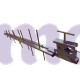 Логопериодическая Антенна 600 - 1200 МГц 14 dBi SMA